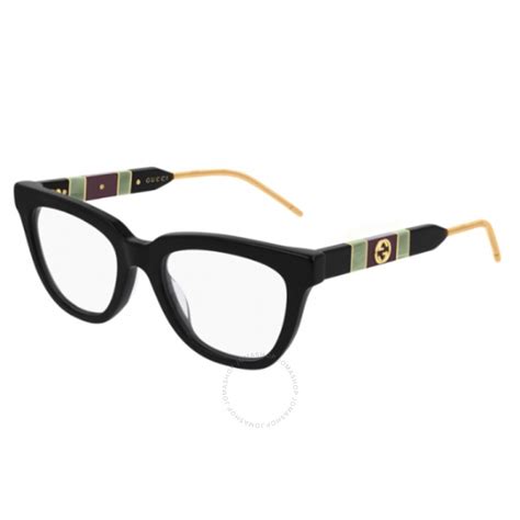 Gucci Ladies Black Oval Eyeglass Frames GG0601O